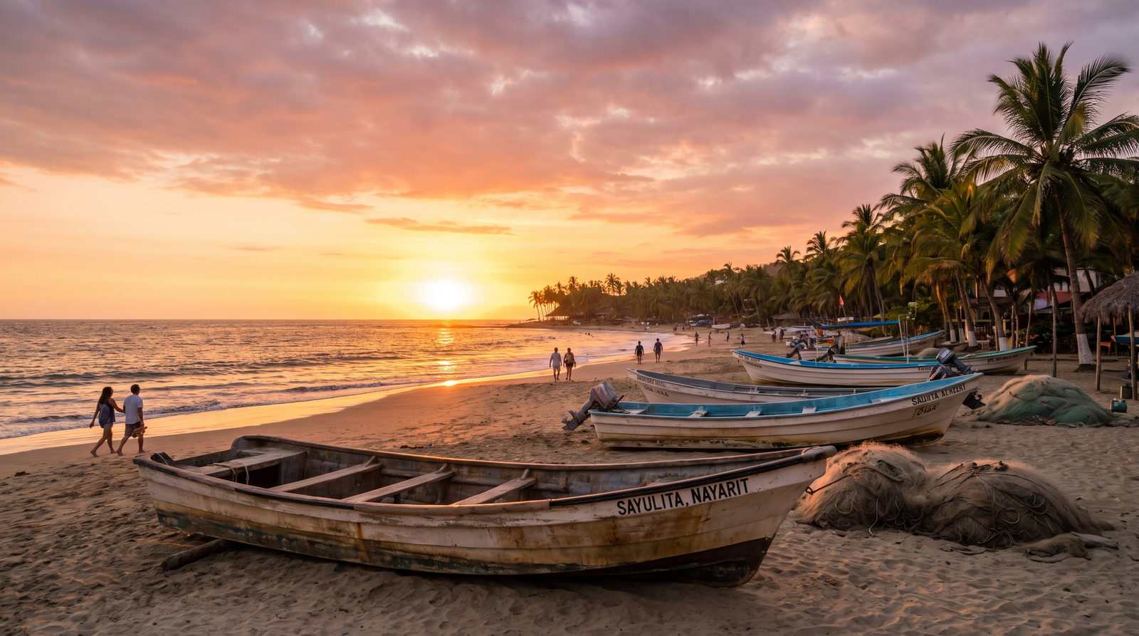 Palmeras y mar en Punta de Mita, Riviera Nayarit